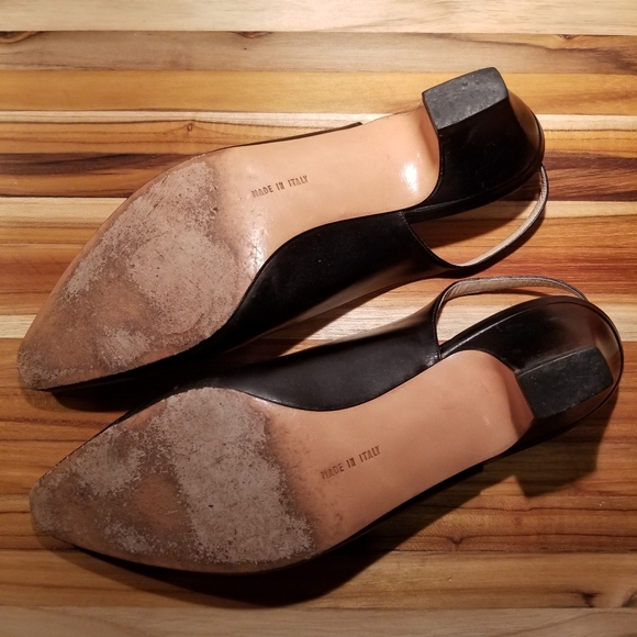 Salvatore Ferragamo Black Sling Back Shoes Saks Fifth Avenue - Picture 14 of 14